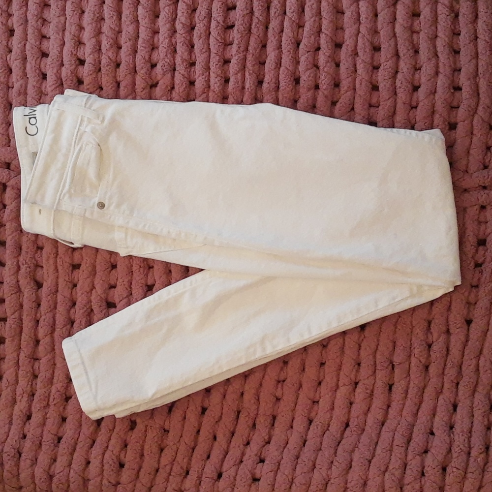 EUC Calvin Klein White Denim
